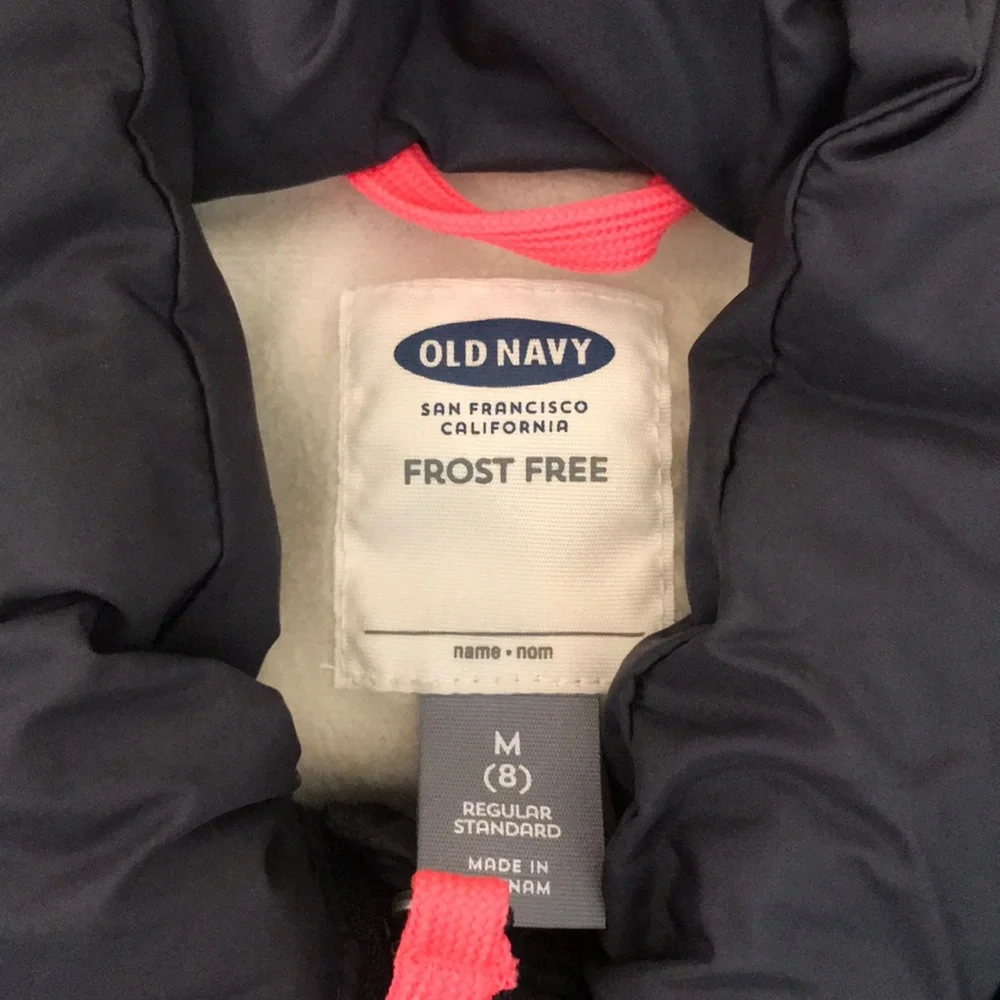 Dark grey puffer vest size M girls